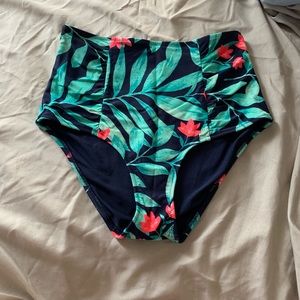 High waisted swim bottoms